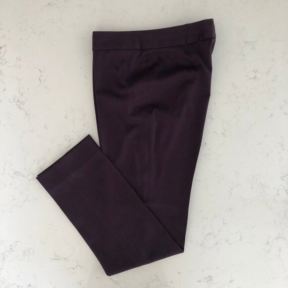 Anne Klein Modern Vintage Slim Fit Polyester Blend Trousers Purple Size 6 - Picture 9 of 9